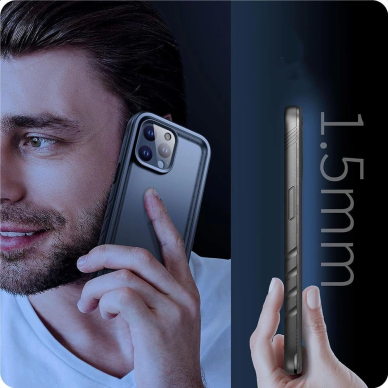 iPhone 15 – Tech-Protect ShellBox IP68 dėklas - Juodas 3