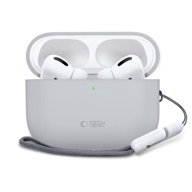 AirPods Pro 3 Tech-Protect silikoninis dėklas – pilkas 1 AirPods Pro 3 Tech-Protect silikoninis dėklas – pilkas 1