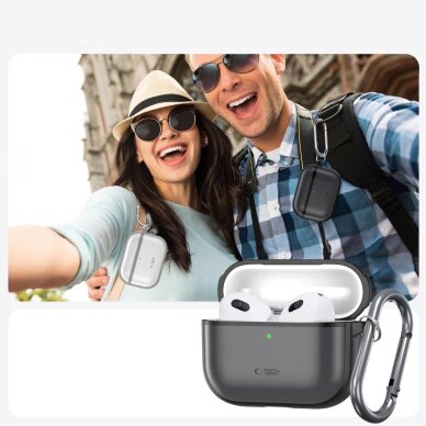 AirPods Pro 3 Tech-Protect silikoninis dėklas – matinės juodos spalvos 6 AirPods Pro 3 Tech-Protect silikoninis dėklas – matinės juodos spalvos 6