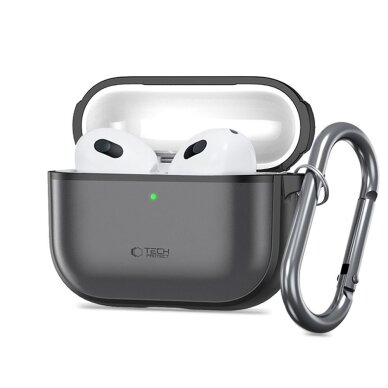 AirPods Pro 3 Tech-Protect silikoninis dėklas – matinės juodos spalvos AirPods Pro 3 Tech-Protect silikoninis dėklas – matinės juodos spalvos