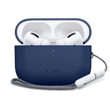 AirPods Pro 3 Tech-Protect silikoninis dėklas – tamsiai mėlynas 1