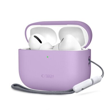 AirPods Pro 3 Tech-Protect silikoninis dėklas – violetinis AirPods Pro 3 Tech-Protect silikoninis dėklas – violetinis
