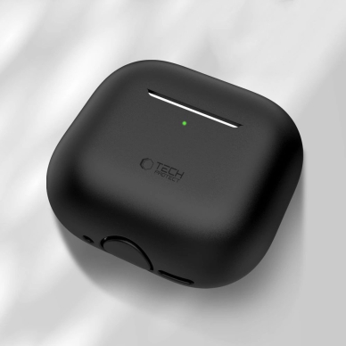 AirPods 4 Tech-Protect silikoninis dėklas - juodas 1