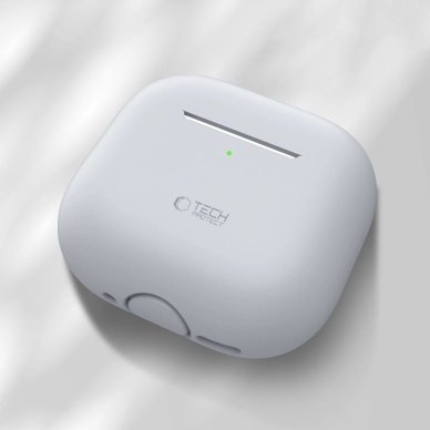 AirPods 4 Tech-Protect silikoninis dėklas - pilkas 1