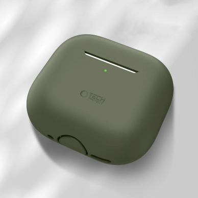 AirPods 4 Tech-Protect silikoninis dėklas - alyvuogių 1