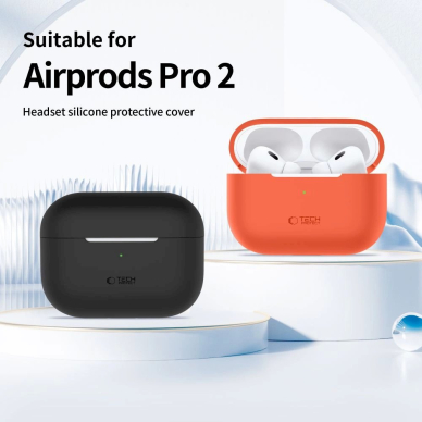Tech-Protect Silicone Dėklas Apple AirPods Pro 1 / 2 - Smėlinis 2 Tech-Protect Silicone Dėklas Apple AirPods Pro 1 / 2 - Smėlinis 2