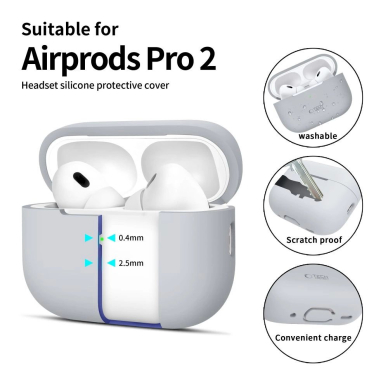 Tech-Protect Silicone Dėklas Apple AirPods Pro 1 / 2 - Pilkas 1 Tech-Protect Silicone Dėklas Apple AirPods Pro 1 / 2 - Pilkas 1