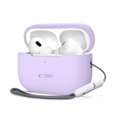Tech-Protect Silicone Dėklas Apple AirPods Pro 1 / 2 - violetinis Tech-Protect Silicone Dėklas Apple AirPods Pro 1 / 2 - violetinis