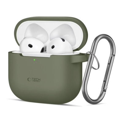 Tech-Protect Silicone Hook Dėklas AirPods 4 - Žalias Tech-Protect Silicone Hook Dėklas AirPods 4 - Žalias