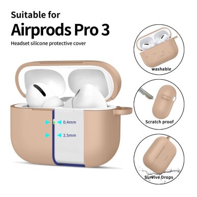AirPods Pro Tech-Protect Silicone Hook dėklas – smėlinis 3 AirPods Pro Tech-Protect Silicone Hook dėklas – smėlinis 3