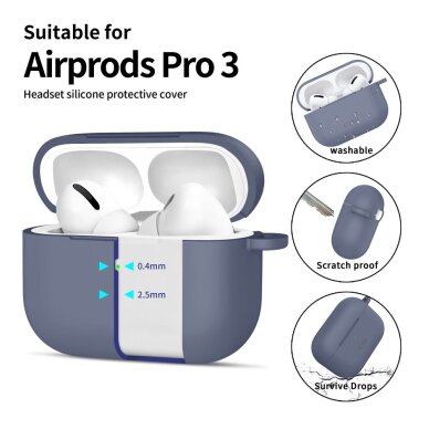 AirPods Pro Tech-Protect Silicone Hook dėklas – mėlynas 3