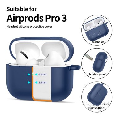 AirPods Pro Tech-Protect Silicone Hook dėklas – tamsiai mėlynas 3 AirPods Pro Tech-Protect Silicone Hook dėklas – tamsiai mėlynas 3