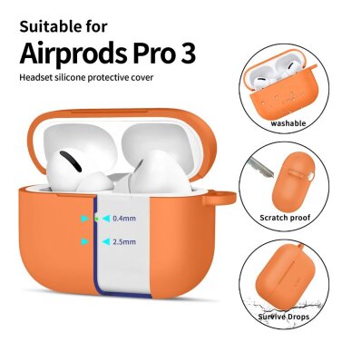AirPods Pro Tech-Protect Silicone Hook dėklas – oranžinis 3 AirPods Pro Tech-Protect Silicone Hook dėklas – oranžinis 3