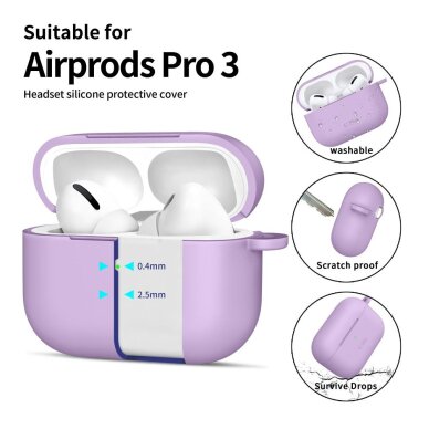 AirPods Pro Tech-Protect Silicone Hook dėklas – violetinis 3