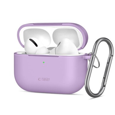 AirPods Pro Tech-Protect Silicone Hook dėklas – violetinis