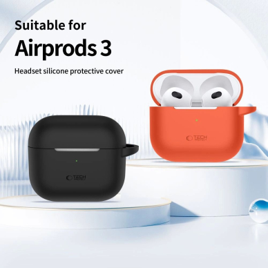 Tech-Protect Silicone Hook Dėklas Apple AirPods 3 - Pilkas 2 Tech-Protect Silicone Hook Dėklas Apple AirPods 3 - Pilkas 2