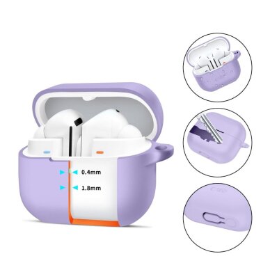 Samsung Galaxy Buds 3 / 3 FE / 3 Pro Tech-Protect Silicone Hook dėklas – violetinis 1 Samsung Galaxy Buds 3 / 3 FE / 3 Pro Tech-Protect Silicone Hook dėklas – violetinis 1