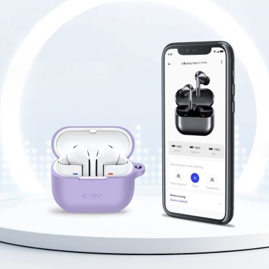 Samsung Galaxy Buds 3 / 3 FE / 3 Pro Tech-Protect Silicone Hook dėklas – violetinis 4 Samsung Galaxy Buds 3 / 3 FE / 3 Pro Tech-Protect Silicone Hook dėklas – violetinis 4