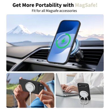 iPhone 17 Air Tech-Protect silikoninis dėklas su MagSafe – juodas 2