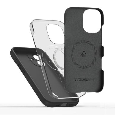 iPhone 17 Tech-Protect silikoninis MagSafe dėklas – juodas 1 iPhone 17 Tech-Protect silikoninis MagSafe dėklas – juodas 1