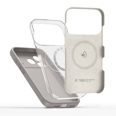 iPhone 17 Pro dėklas Tech-Protect Silicone, MagSafe – pilkas 1 iPhone 17 Pro dėklas Tech-Protect Silicone, MagSafe – pilkas 1