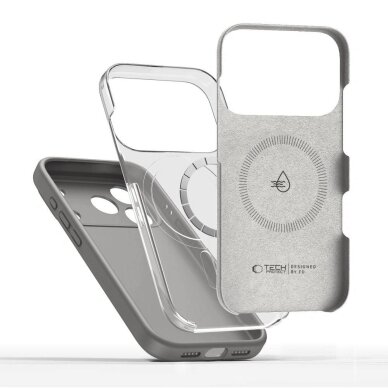 iPhone 17 Pro Max Tech-Protect Silicone MagSafe dėklas – pilkas 1 iPhone 17 Pro Max Tech-Protect Silicone MagSafe dėklas – pilkas 1