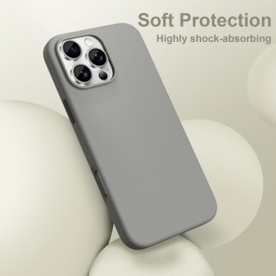iPhone 17 Pro Max Tech-Protect Silicone MagSafe dėklas – pilkas 2