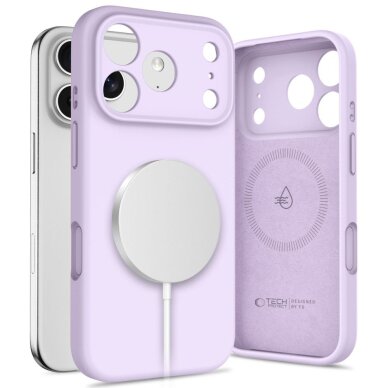 iPhone 17 Pro Max dėklas Tech-Protect Silicone su MagSafe – violetinis iPhone 17 Pro Max dėklas Tech-Protect Silicone su MagSafe – violetinis