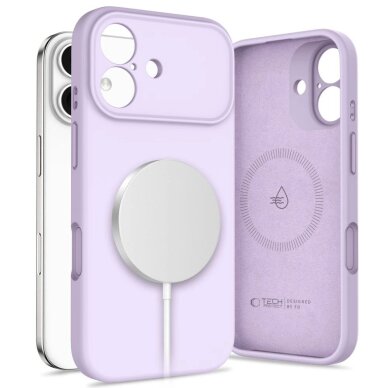 iPhone 17 dėklas Tech-Protect Silicone MagSafe – violetinis