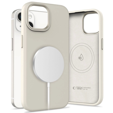 Tech-Protect Silikoninis PU Dėklas MagSafe iPhone 14 - Beige