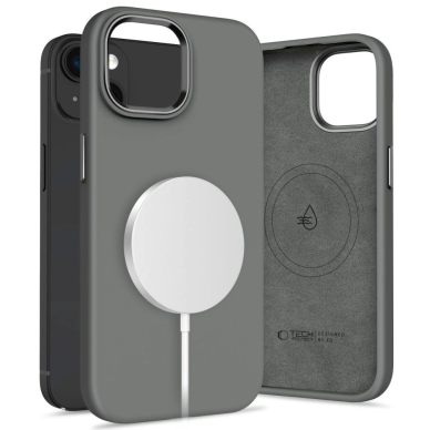 Tech-Protect Silikoninis PU Dėklas MagSafe iPhone 14 - Pilkas