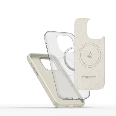 Tech-Protect Silikoninis PU Dėklas MagSafe iPhone 15 Pro - Beige 1