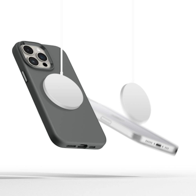 Tech-Protect Silikoninis PU Dėklas MagSafe iPhone 15 Pro - Pilkas 1