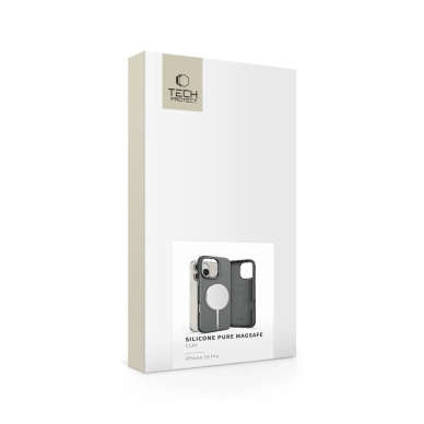 Tech-Protect Silicone PU MagSafe iPhone 16 Pro Dėklas - Pilkas 1 Tech-Protect Silicone PU MagSafe iPhone 16 Pro Dėklas - Pilkas 1