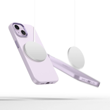 Tech-Protect Silikoninis Pure Magsafe iPhone 14 Dėklas - Violetinis 2