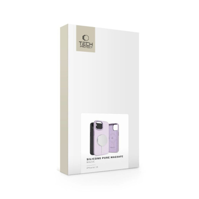Tech-Protect Silikoninis Pure Magsafe iPhone 15 Dėklas - Violetinis 3