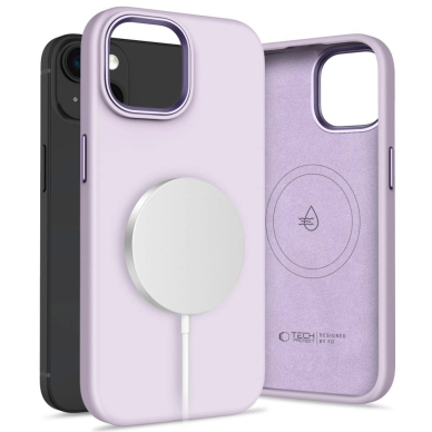 Tech-Protect Silikoninis Pure Magsafe iPhone 15 Dėklas - Violetinis