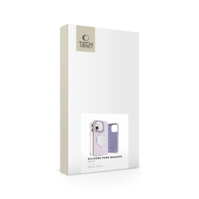Tech-Protect Silikoninis Pure Magsafe iPhone 15 Pro Dėklas - Violetinis 3