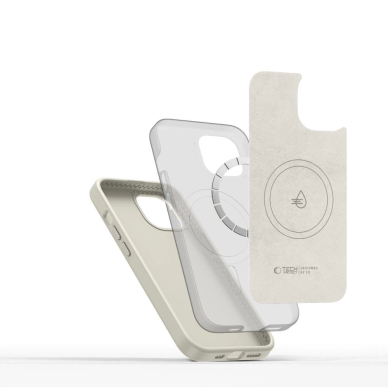 Tech-Protect Silikoninis PUZ MagSafe iPhone 15 Dėklas - Beige 2