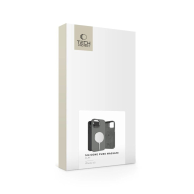 Tech-Protect Silikoninis PUZ MagSafe iPhone 15 Dėklas - Pilkas 3