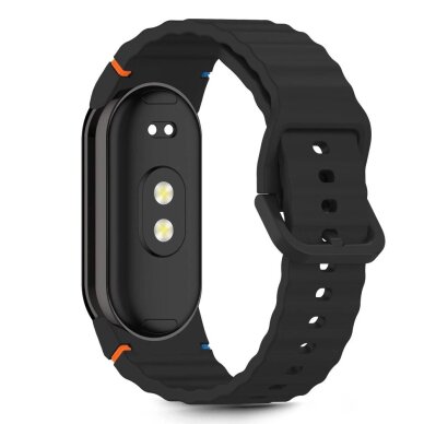 Xiaomi Smart Band 8 / 9 / 10 / NFC Tech-Protect Silicone Sport silikoninis dirželis – juodas 1