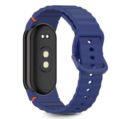 Xiaomi Smart Band 8 / 9 / 10 / NFC Tech-Protect Silicone Sport silikoninis dirželis – mėlynas 1