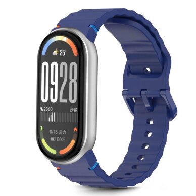 Xiaomi Smart Band 8 / 9 / 10 / NFC Tech-Protect Silicone Sport silikoninis dirželis – mėlynas Xiaomi Smart Band 8 / 9 / 10 / NFC Tech-Protect Silicone Sport silikoninis dirželis – mėlynas