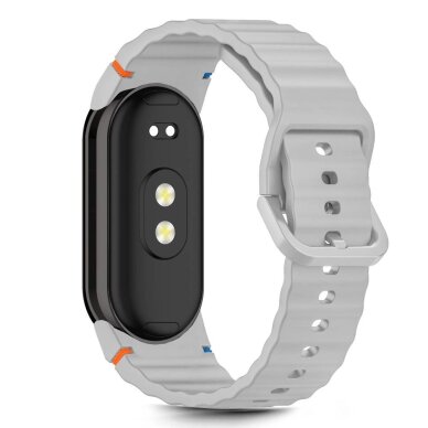 Xiaomi Smart Band 8 / 9 / 10 / NFC Tech-Protect Silicone Sport silikoninis dirželis – pilkas 1 Xiaomi Smart Band 8 / 9 / 10 / NFC Tech-Protect Silicone Sport silikoninis dirželis – pilkas 1
