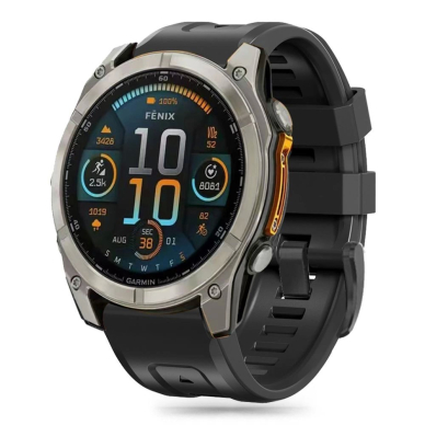 Tech-Protect Silicone Strap Garmin Fenix 5 / 6 / 6 Pro / 7 / 8 (47mm) / E - Juodas Tech-Protect Silicone Strap Garmin Fenix 5 / 6 / 6 Pro / 7 / 8 (47mm) / E - Juodas