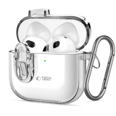 Tech-Protect Slim Hook Dėklas AirPods 4 - Skaidrus Tech-Protect Slim Hook Dėklas AirPods 4 - Skaidrus