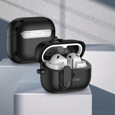Samsung Galaxy Buds 3 / 3 Pro – Tech-Protect Slim Hook dėklas - Juodas 2