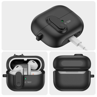 Samsung Galaxy Buds 3 / 3 Pro – Tech-Protect Slim Hook dėklas - Juodas 3