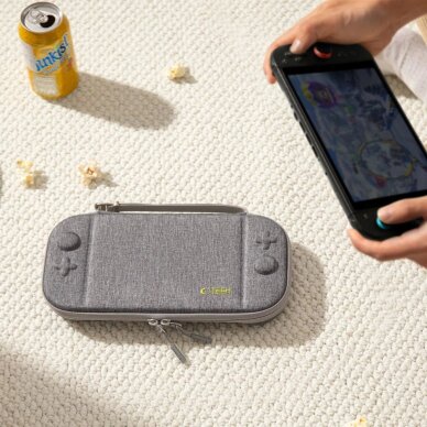 Nintendo Switch 2 dėklas Tech-Protect Slim Pouch – pilkas 9
