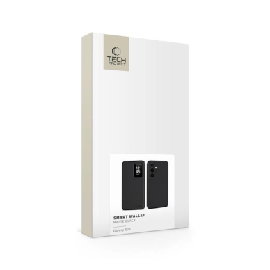 Samsung Galaxy S25 – Tech-Protect Smart Wallet dėklas - Matinis juodas 4